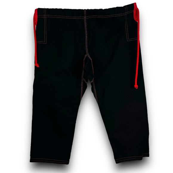 Global Martial Arts Jui Jitsu Gi Pants Drawstring Waist Black Red Size A-0 - Picture 6 of 9